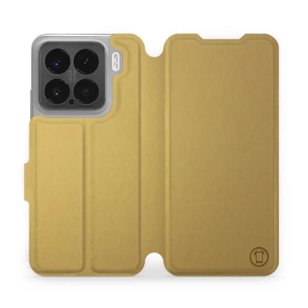 Flipové pouzdro Mobiwear - Xiaomi 15 - Zlatavé a šedé