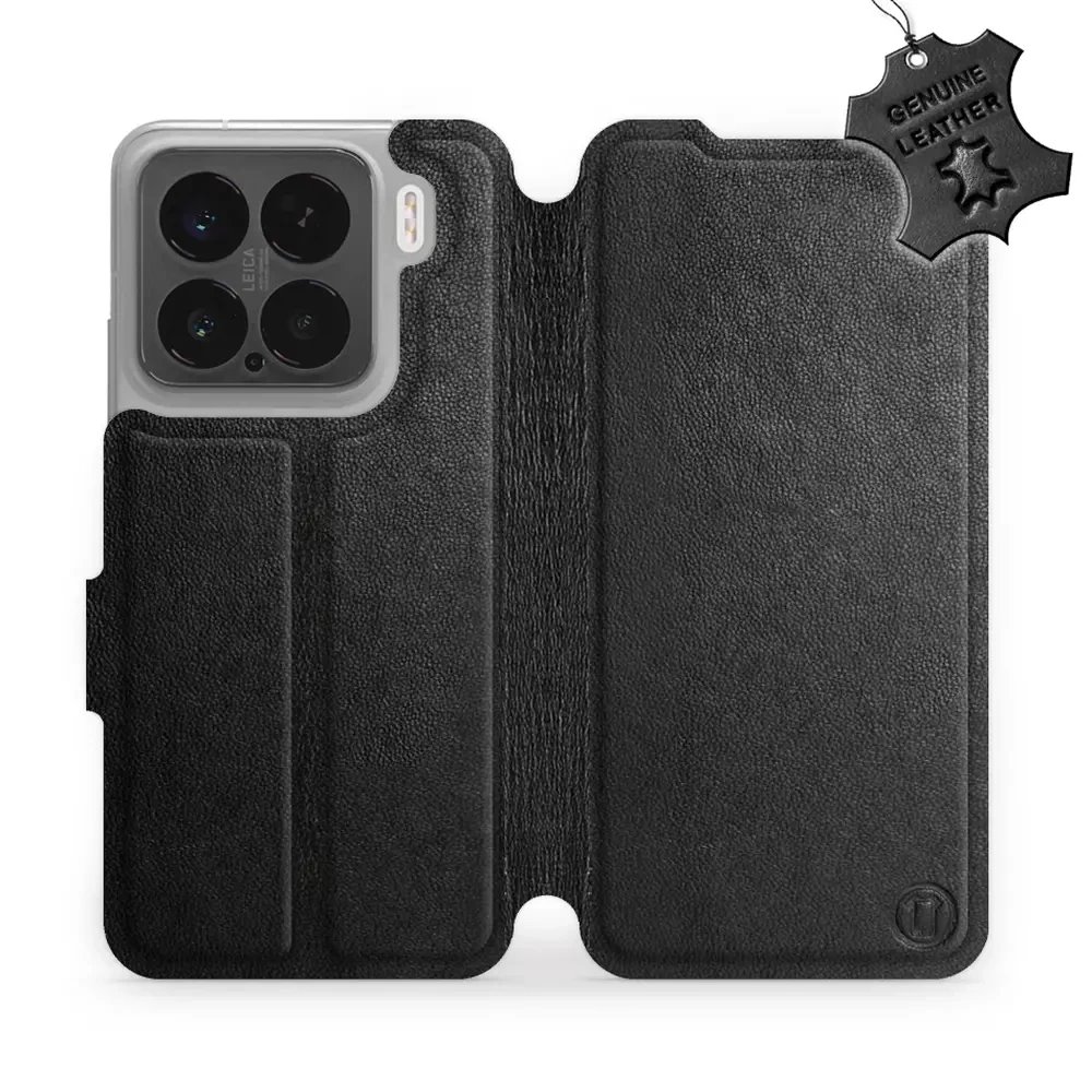 Kožené flip pouzdro Mobiwear - Xiaomi 15 - Černé
