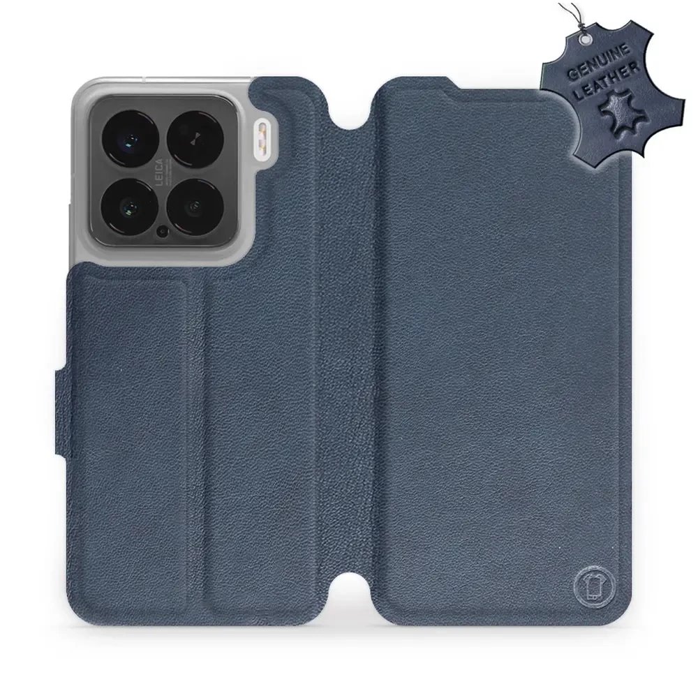 Kožené flip pouzdro Mobiwear - Xiaomi 15 - Modré