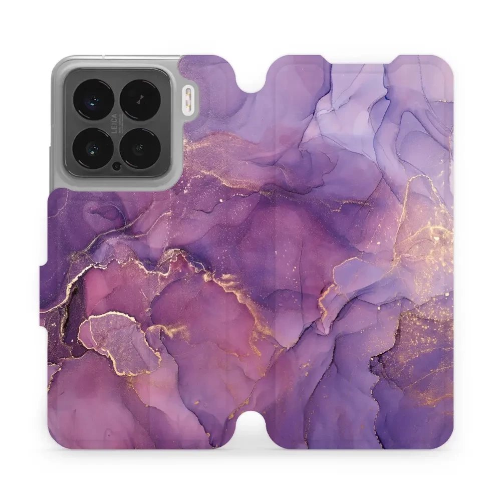 Flipové pouzdro Mobiwear - Xiaomi 15 - VP20S Fialový mramor - VÝPRODEJ