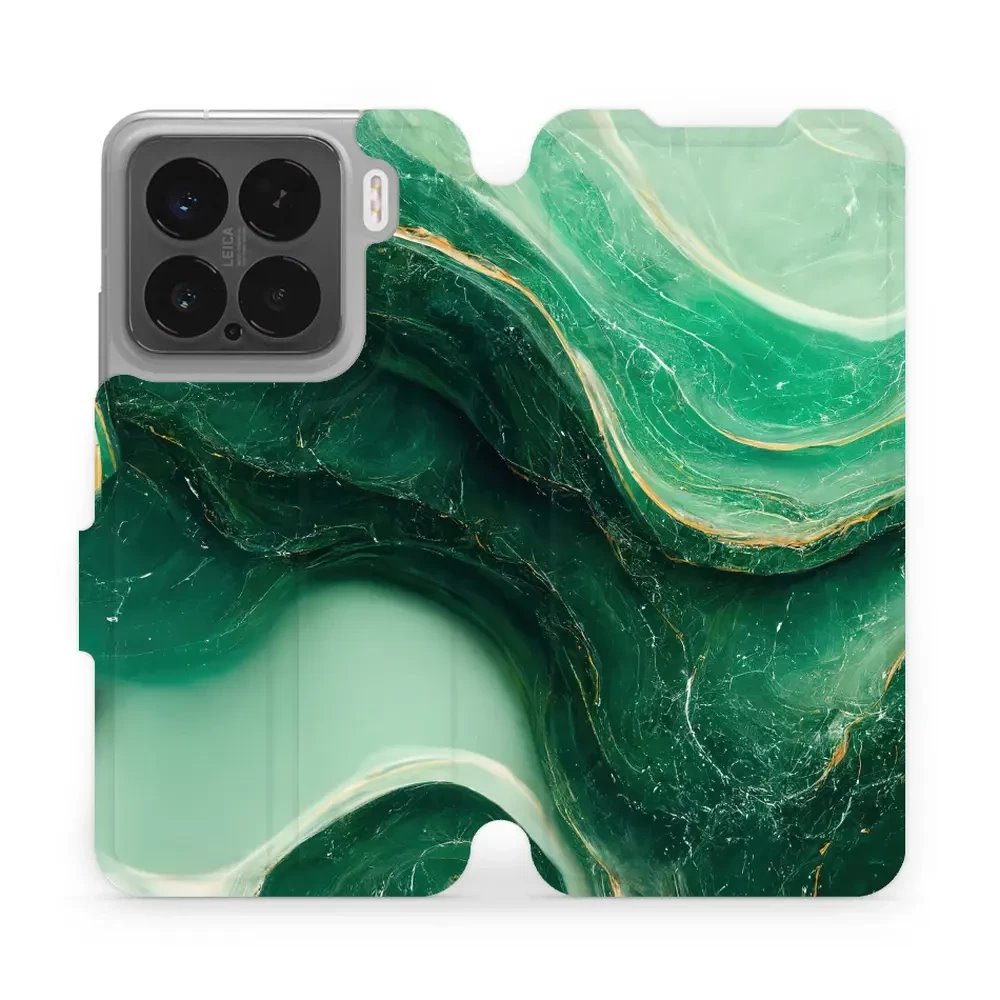 Flipové pouzdro Mobiwear - Xiaomi 15 - VP38S Zelený mramor