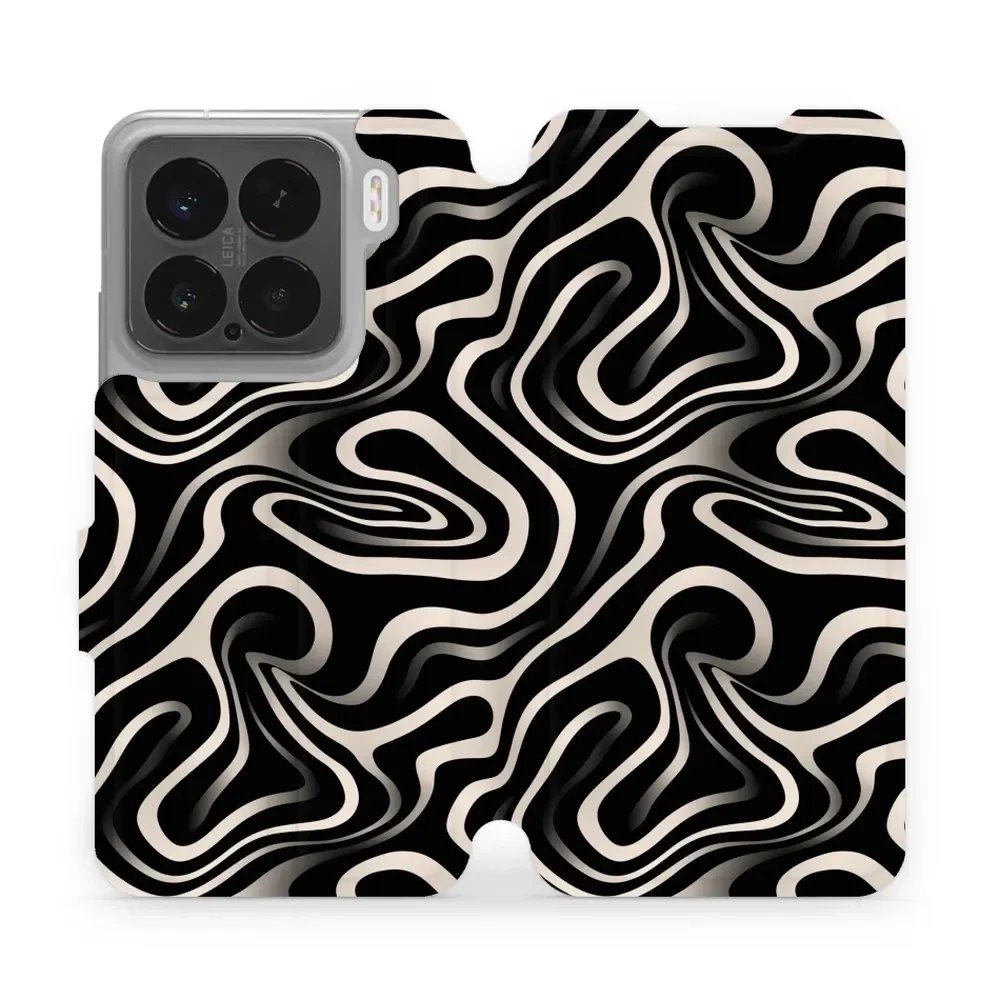 Flipové pouzdro Mobiwear - Xiaomi 15 - VA63S Vlnky a linky