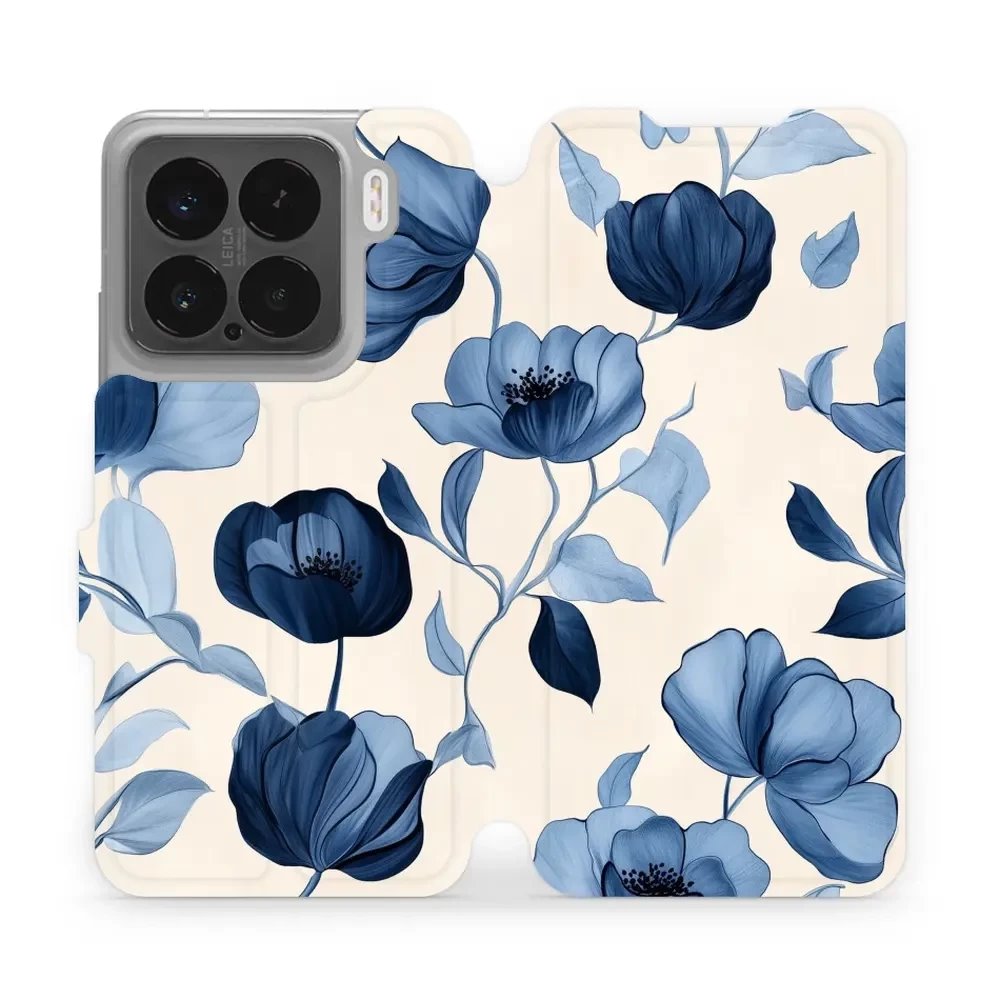 Flipové pouzdro Mobiwear - Xiaomi 15 - VP73S Modrá krása květů