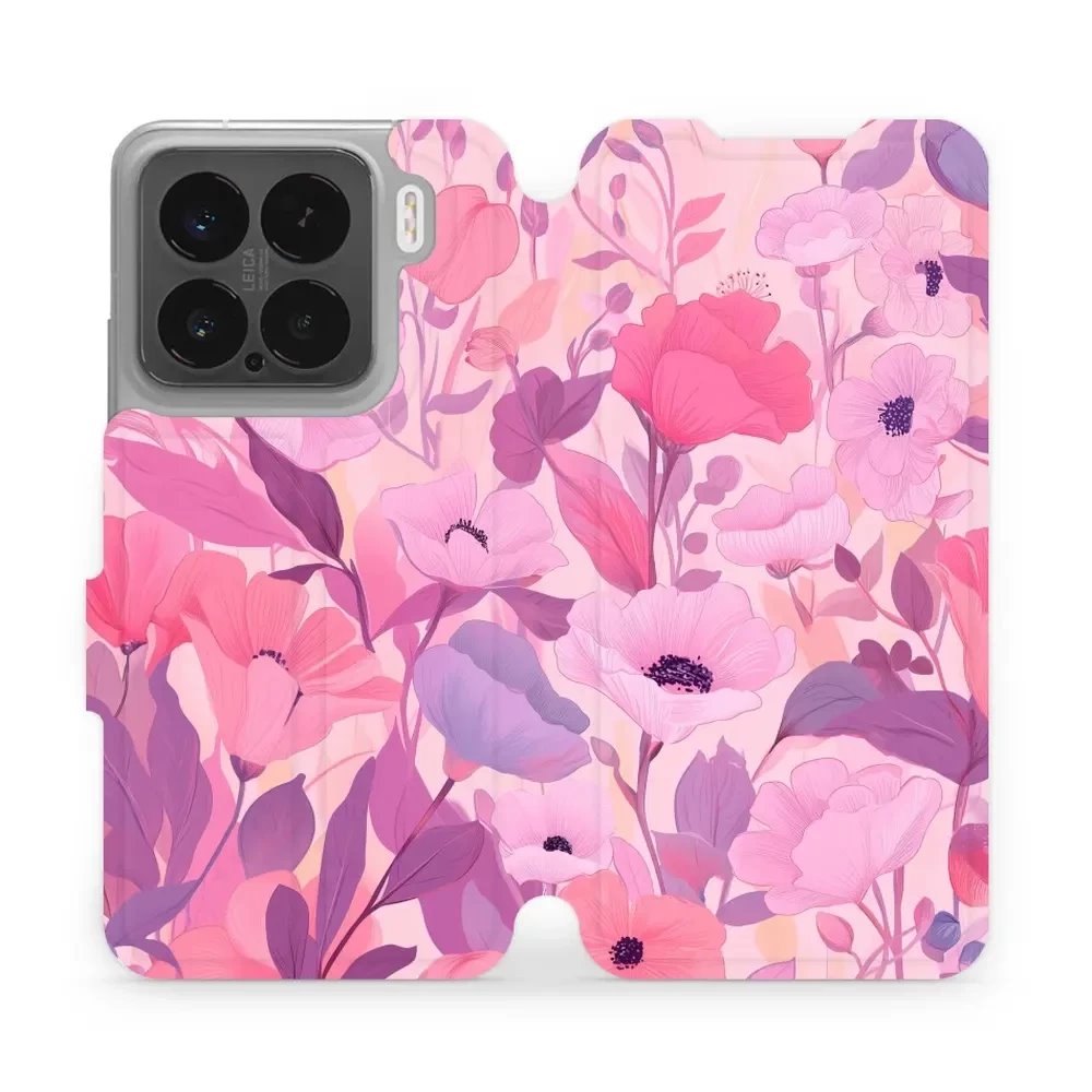 Flipové pouzdro Mobiwear - Xiaomi 15 - VP74S Růžové květy snů