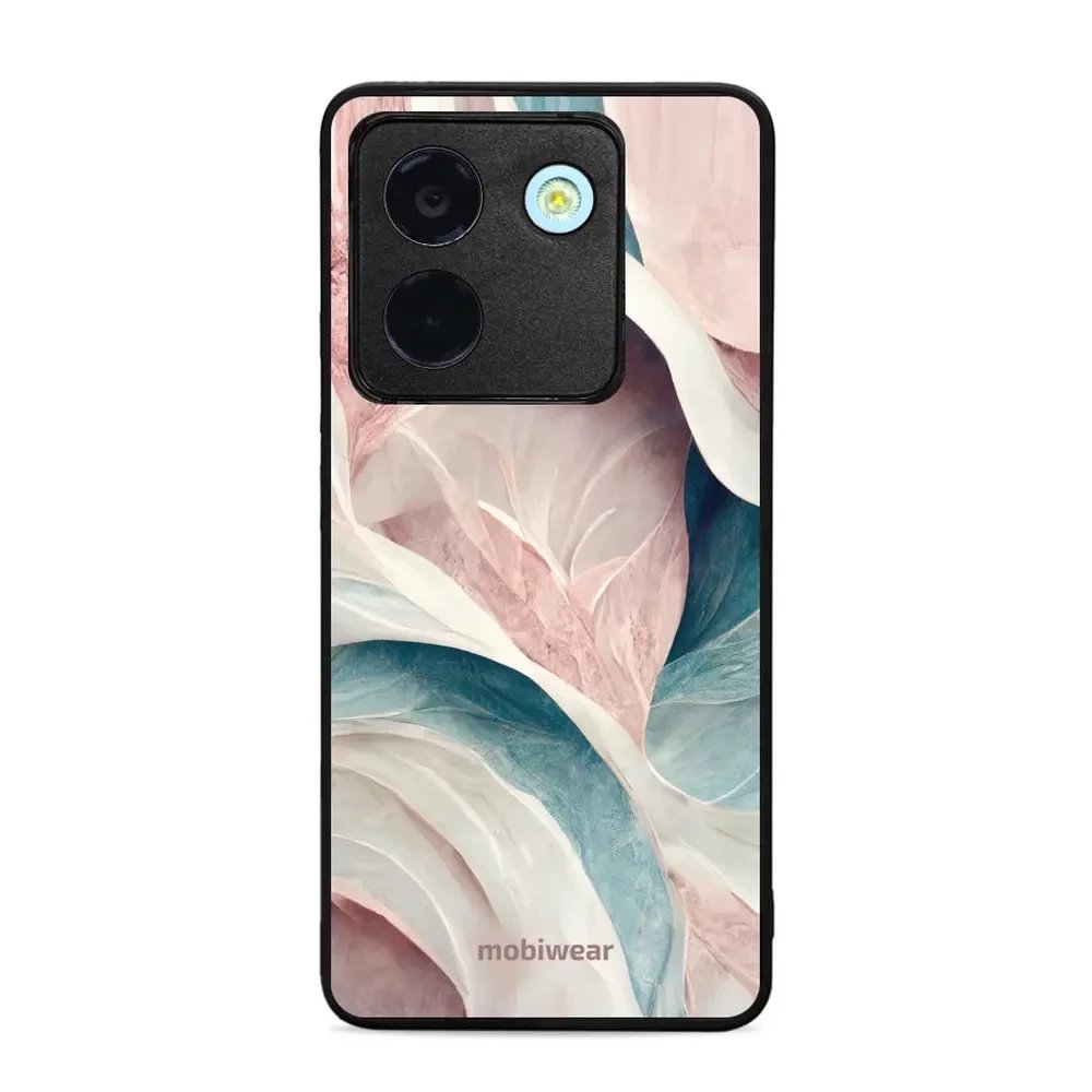 Lesklý kryt Mobiwear Glossy - Xiaomi POCO M7 Pro 5G - G026G - Růžový a zelenkavý mramor