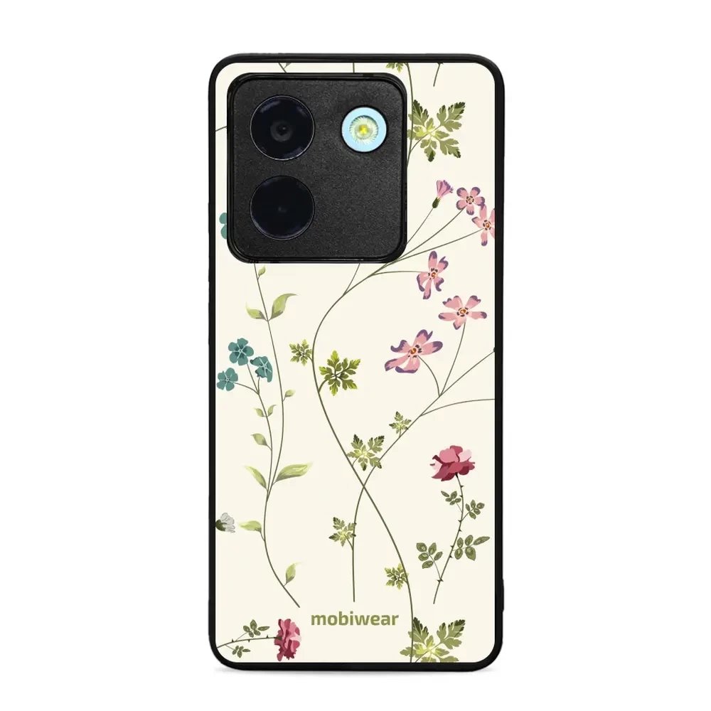 Lesklý kryt Mobiwear Glossy - Xiaomi POCO M7 Pro 5G - G035G - Tenké rostlinky s květy