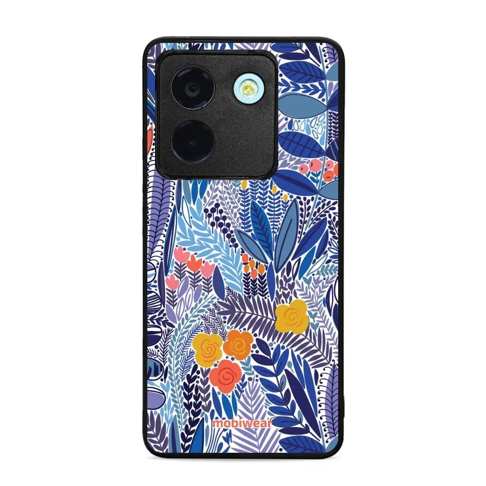 Lesklý kryt Mobiwear Glossy - Xiaomi POCO M7 Pro 5G - G037G - Modrá květena