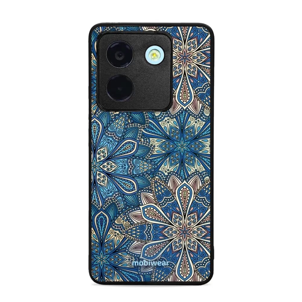 Lesklý kryt Mobiwear Glossy - Xiaomi POCO M7 Pro 5G - G038G - Modré mandala květy