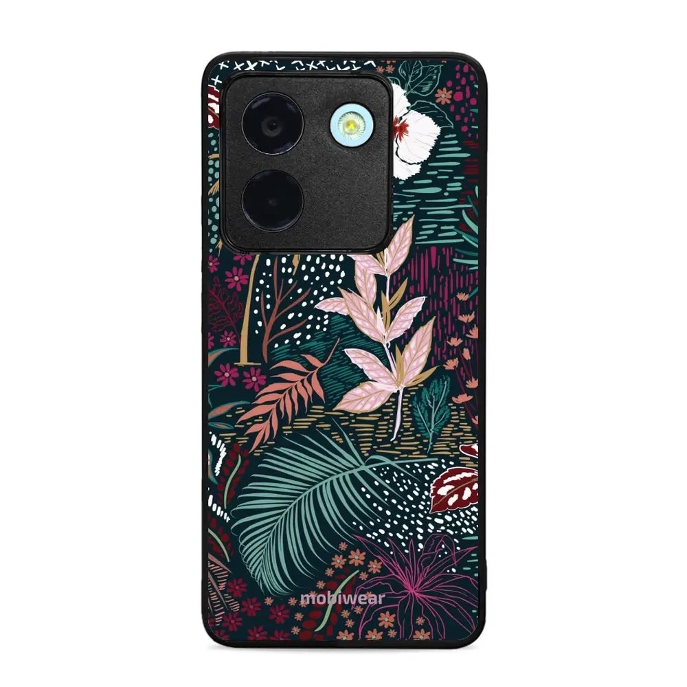 Lesklý kryt Mobiwear Glossy - Xiaomi POCO M7 Pro 5G - G043G - Temná flóra