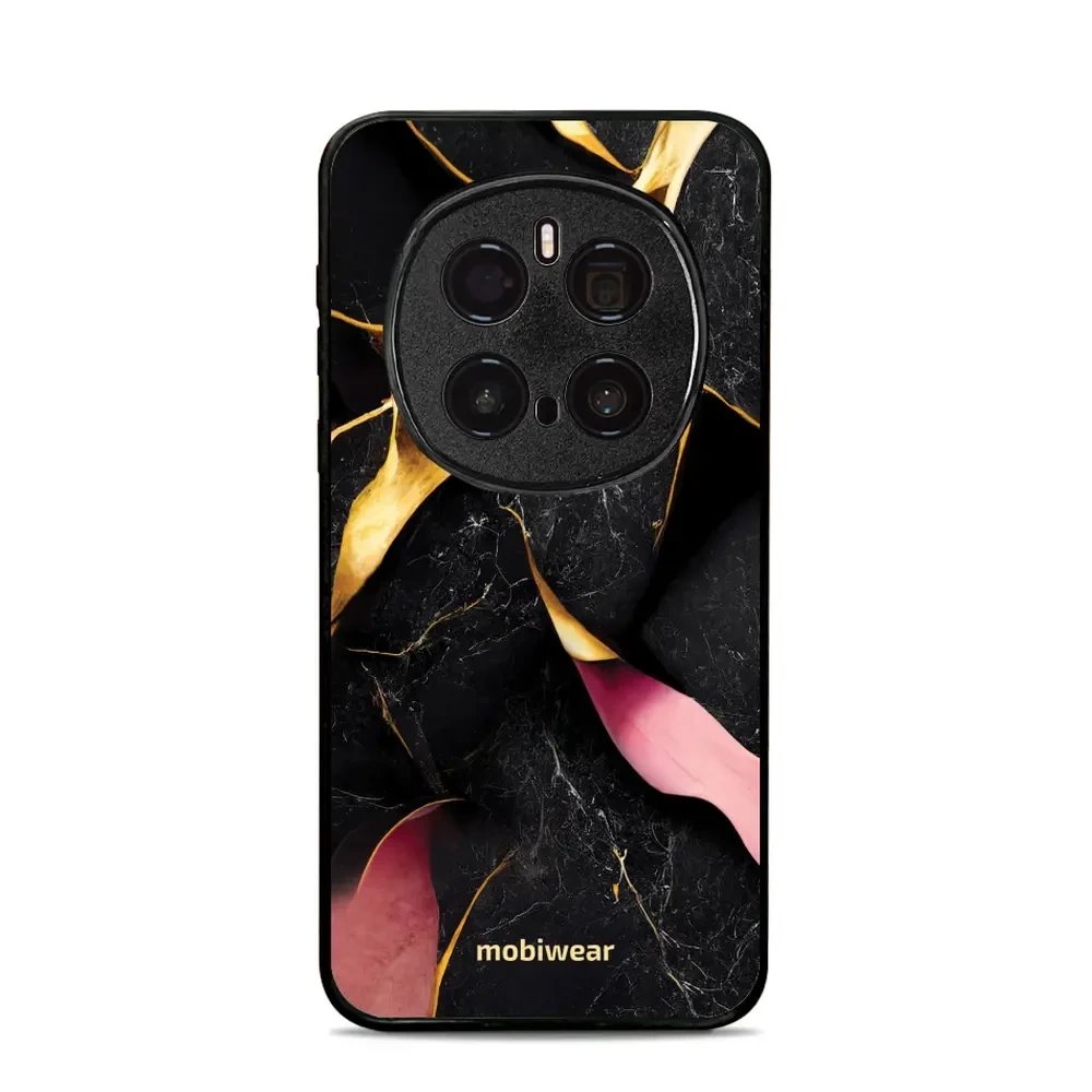 Lesklý kryt Mobiwear Glossy - Honor Magic7 Pro 5G - G021G Černý a zlatavý mramor