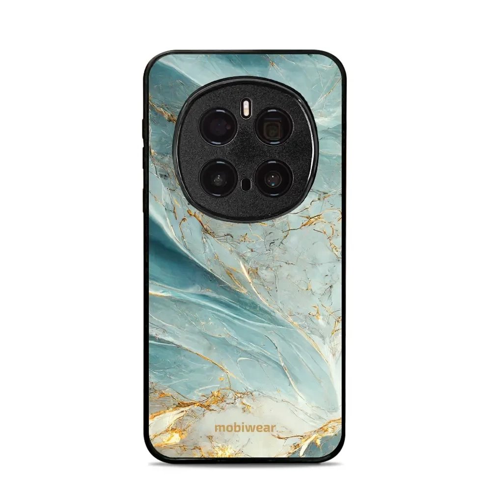 Lesklý kryt Mobiwear Glossy - Honor Magic7 Pro 5G - G022G Zelenkavý a zlatavý mramor