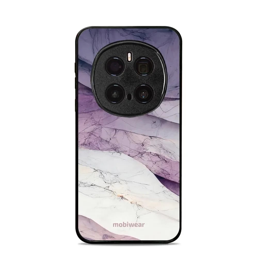 Lesklý kryt Mobiwear Glossy - Honor Magic7 Pro 5G - G028G - Bílý a fialový mramor