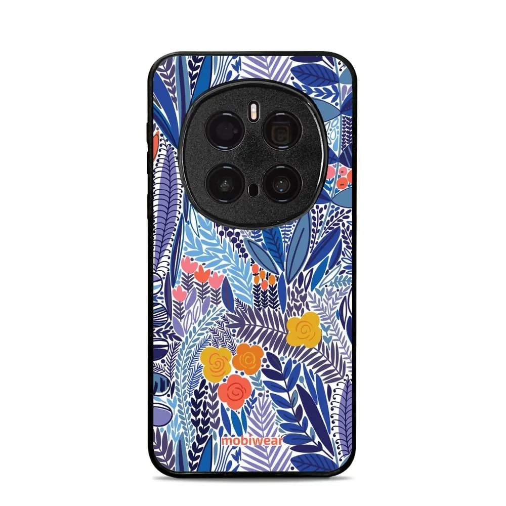 Lesklý kryt Mobiwear Glossy - Honor Magic7 Pro 5G - G037G - Modrá květena
