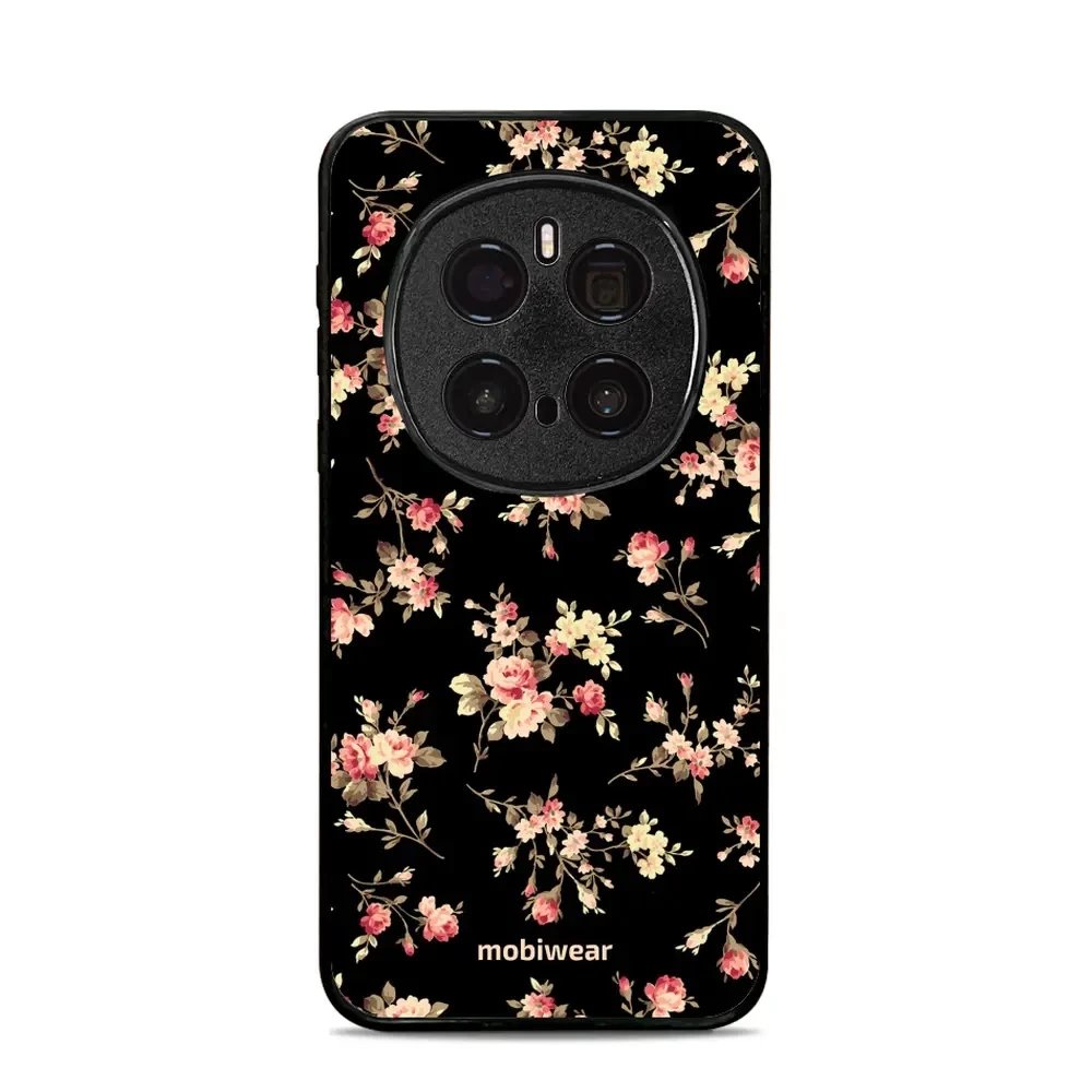Lesklý kryt Mobiwear Glossy - Honor Magic7 Pro 5G - G039G - Květy na černé