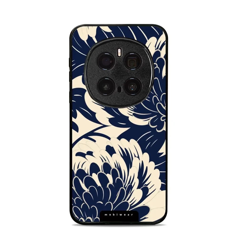 Lesklý kryt Mobiwear Glossy - Honor Magic7 Pro 5G - GA40G Modré a béžové květy