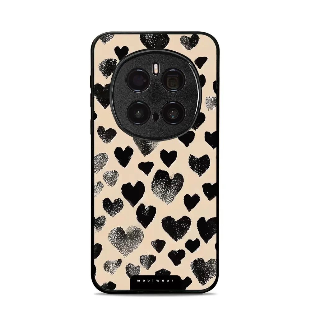 Lesklý kryt Mobiwear Glossy - Honor Magic7 Pro 5G - GA51G Černá srdíčka
