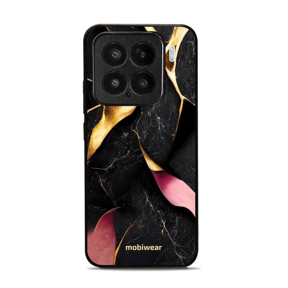 Lesklý kryt Mobiwear Glossy - Xiaomi 15 - G021G Černý a zlatavý mramor