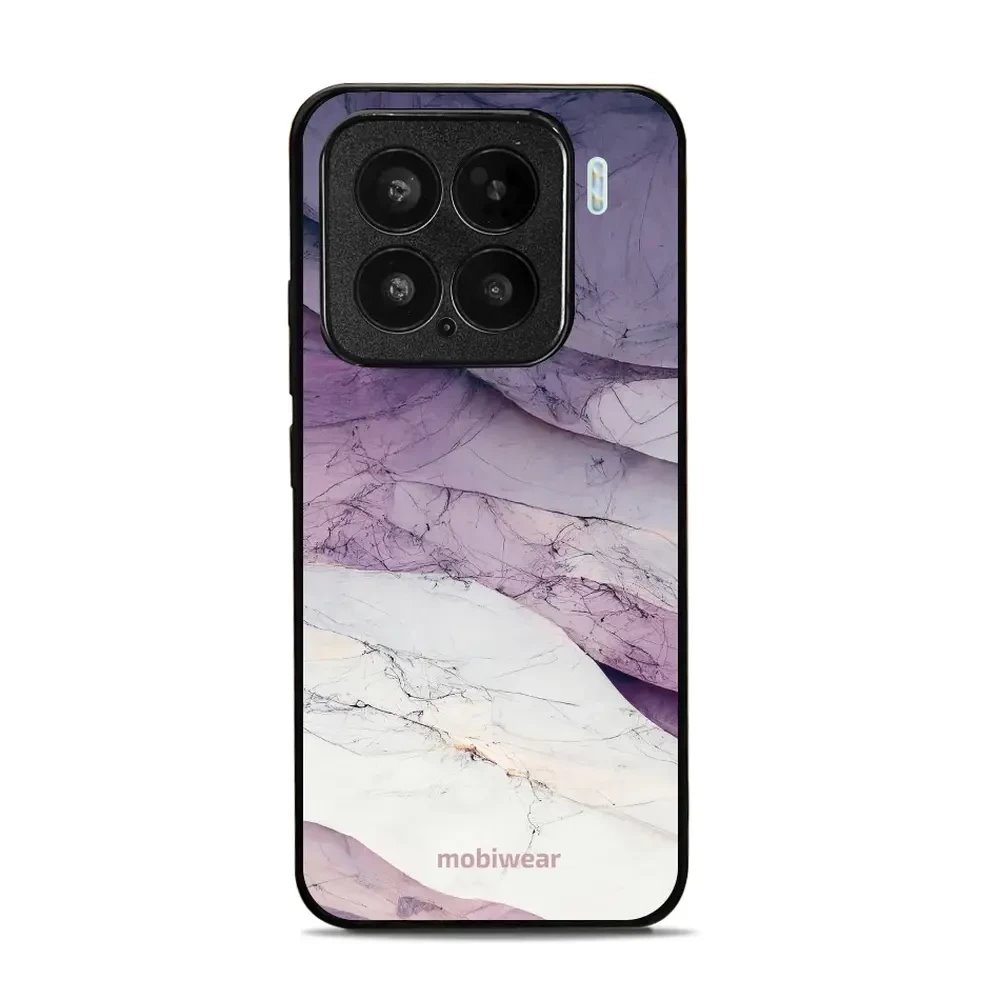 Lesklý kryt Mobiwear Glossy - Xiaomi 15 - G028G - Bílý a fialový mramor