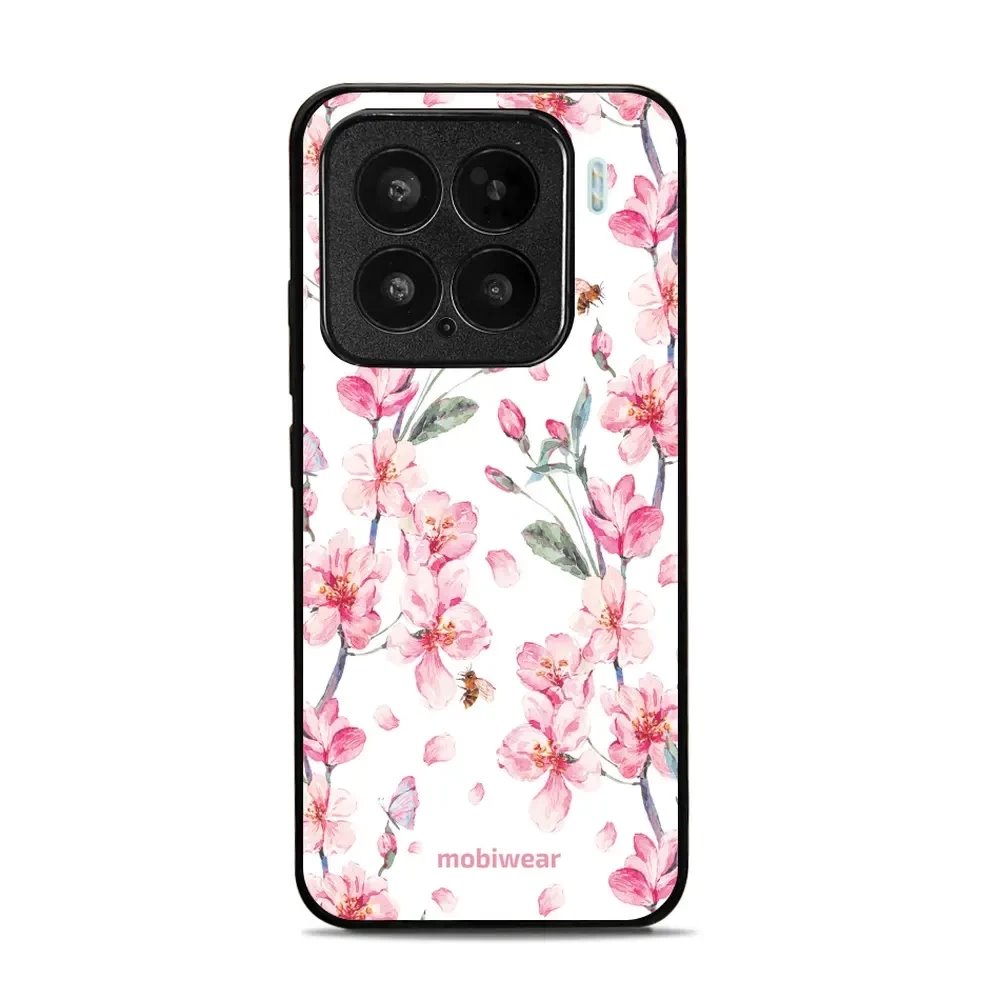 Lesklý kryt Mobiwear Glossy - Xiaomi 15 - G033G - Růžové květy