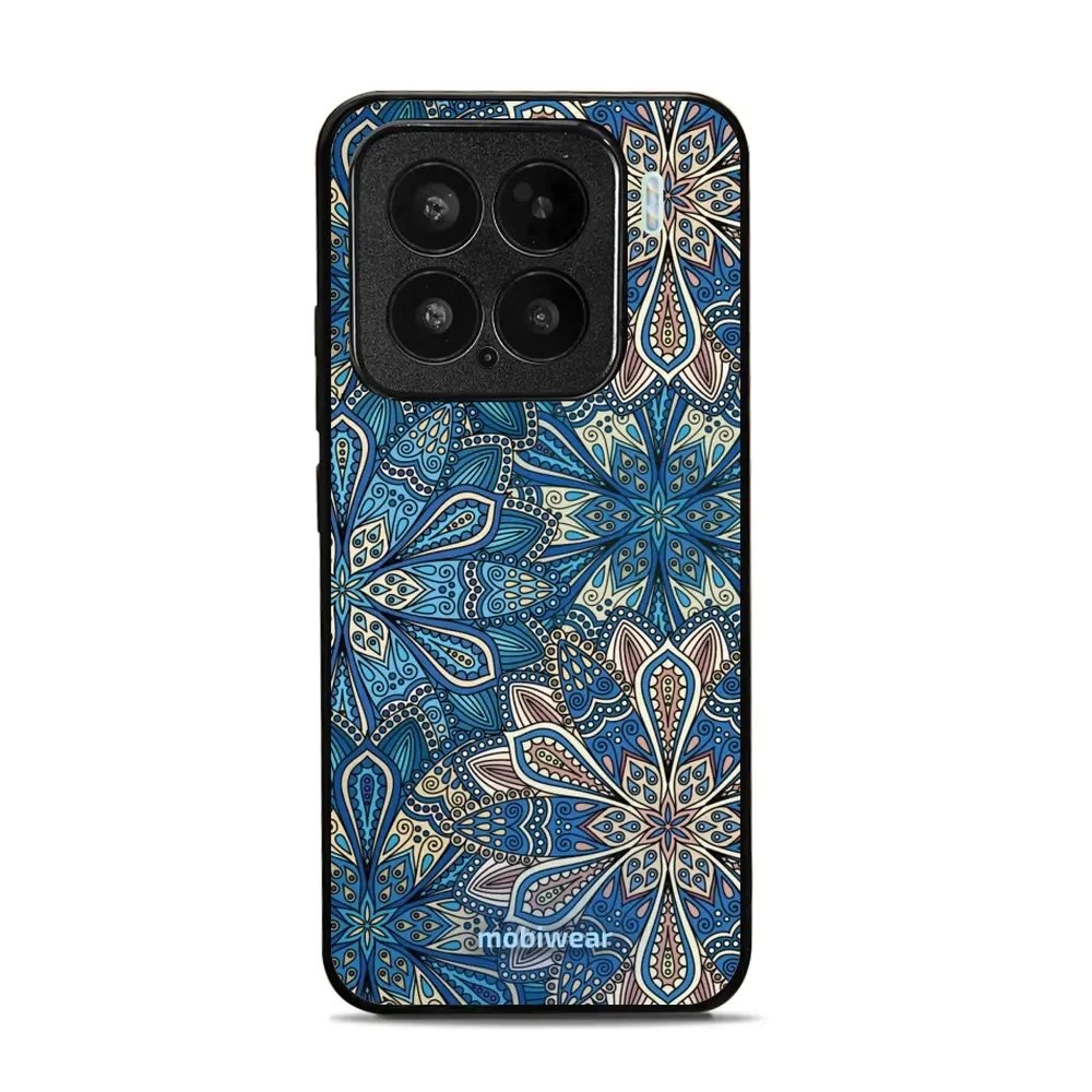 Lesklý kryt Mobiwear Glossy - Xiaomi 15 - G038G - Modré mandala květy