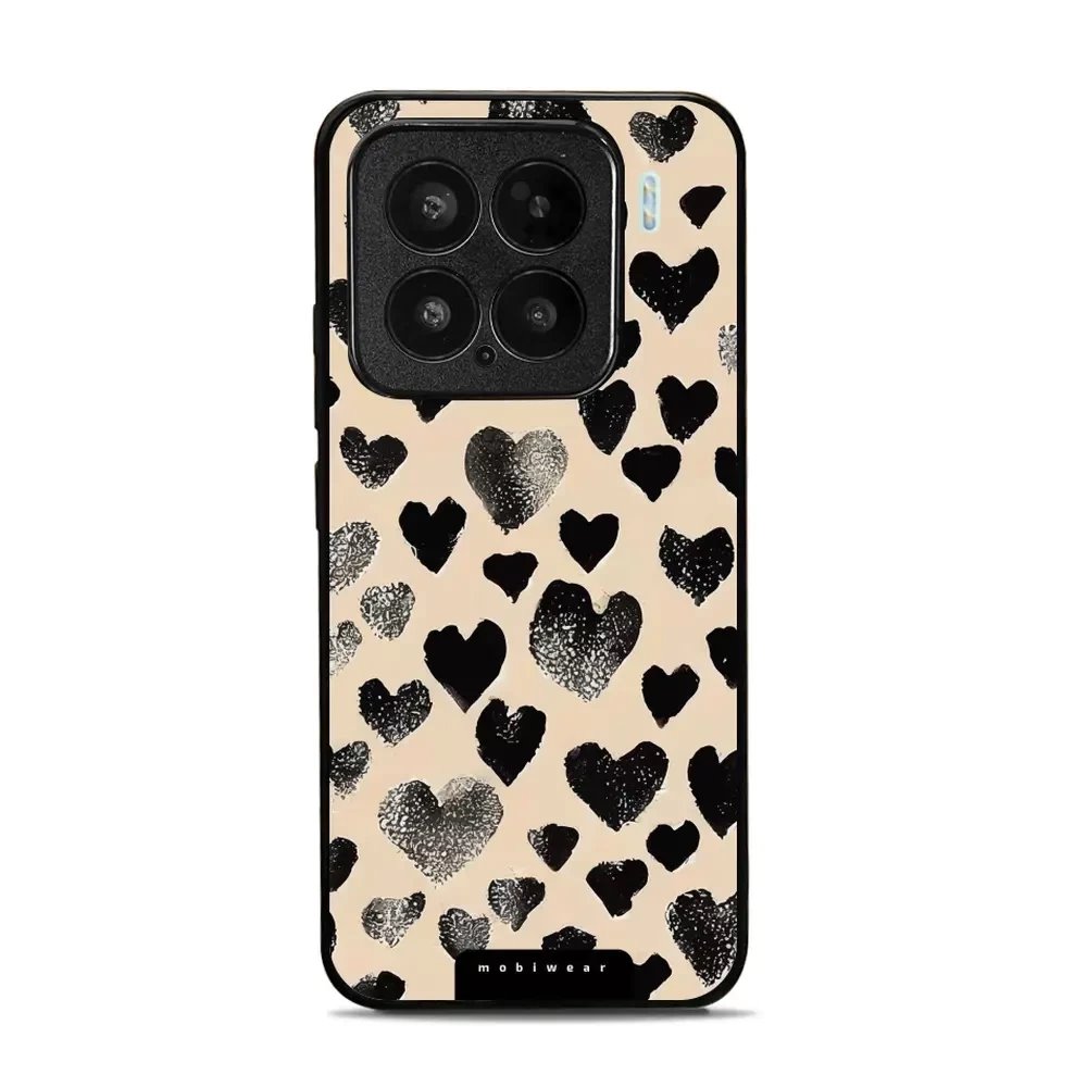 Lesklý kryt Mobiwear Glossy - Xiaomi 15 - GA51G Černá srdíčka