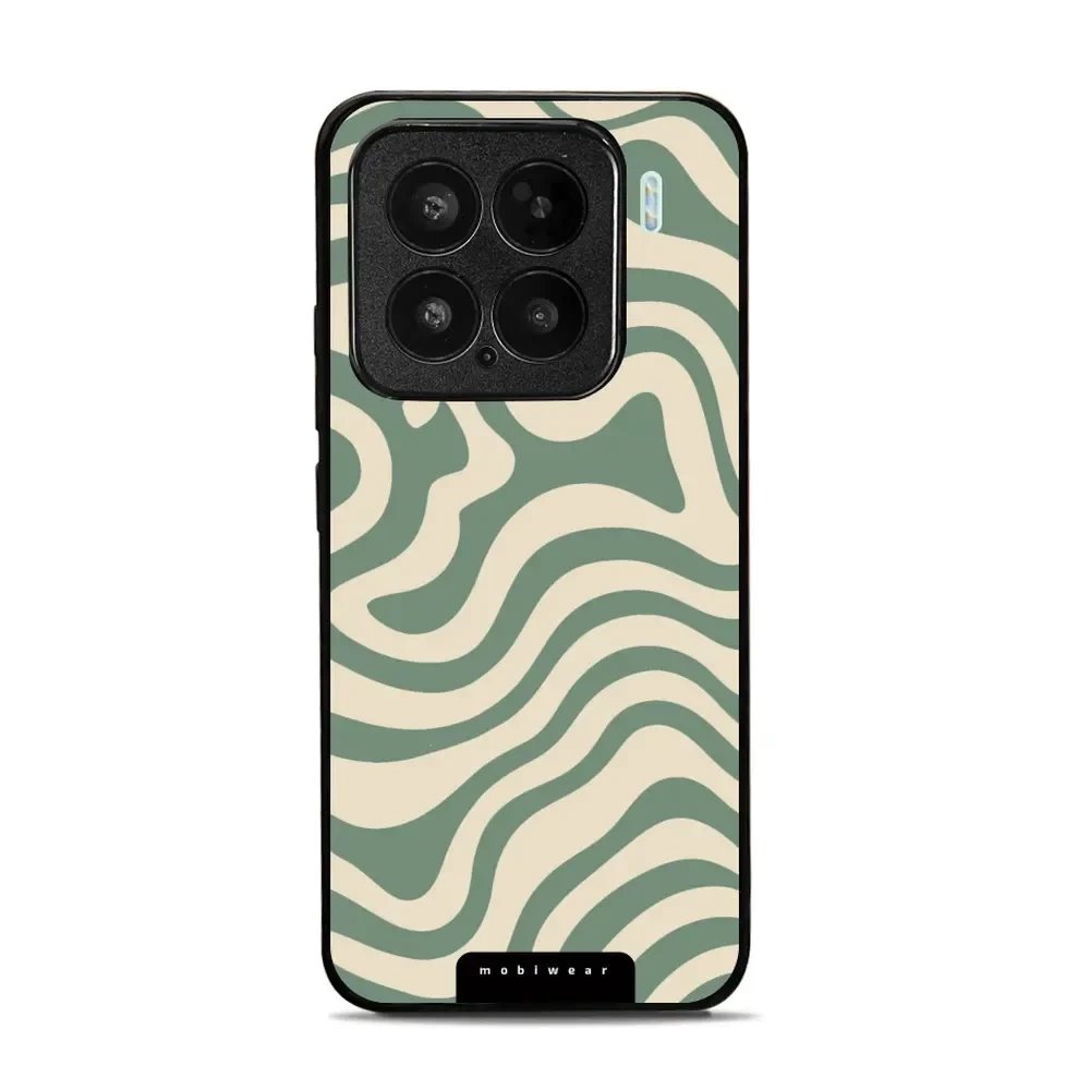 Lesklý kryt Mobiwear Glossy - Xiaomi 15 - GA57G Zelené a béžové zkrouceniny