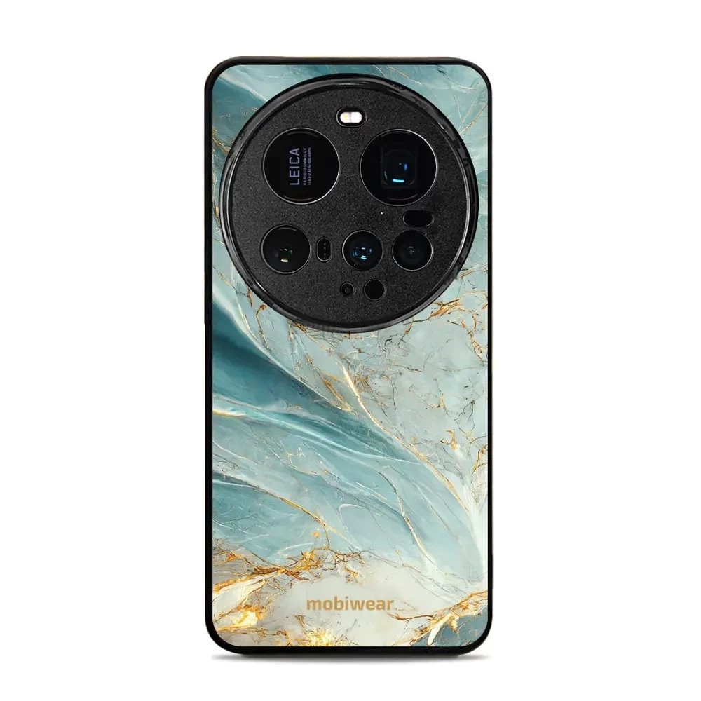 Lesklý kryt Mobiwear Glossy - Xiaomi 15 Ultra - G022G Zelenkavý a zlatavý mramor