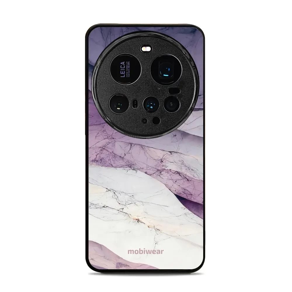 Lesklý kryt Mobiwear Glossy - Xiaomi 15 Ultra - G028G - Bílý a fialový mramor