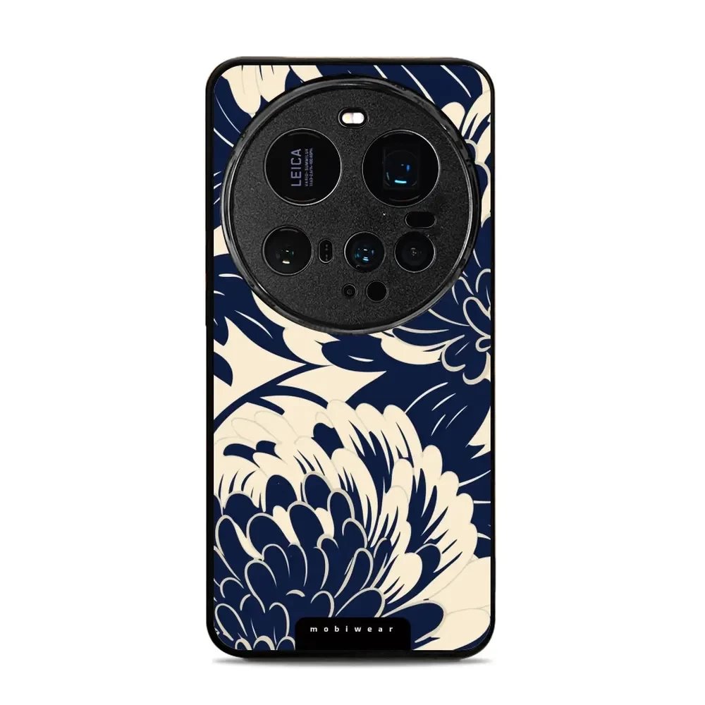 Lesklý kryt Mobiwear Glossy - Xiaomi 15 Ultra - GA40G Modré a béžové květy