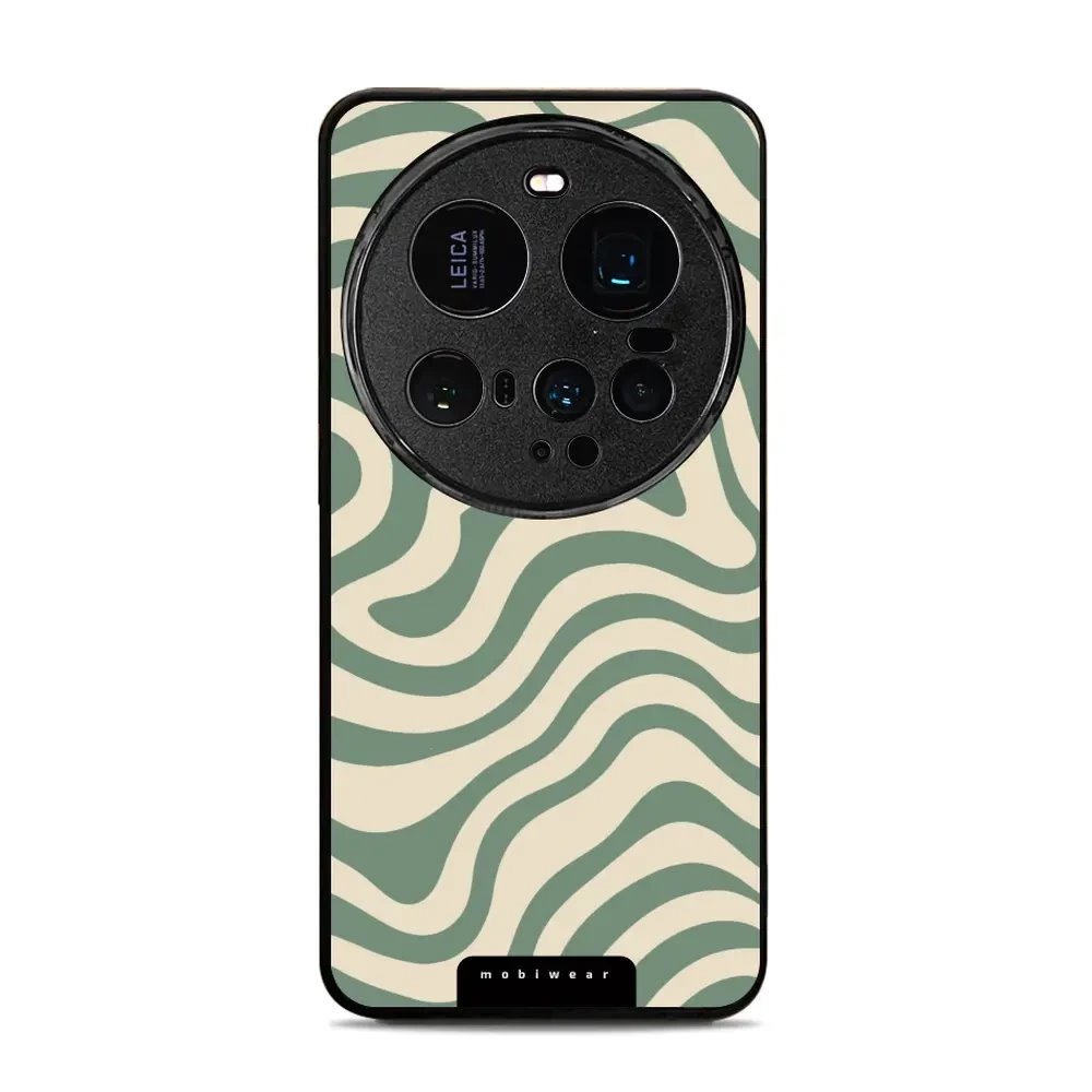 Lesklý kryt Mobiwear Glossy - Xiaomi 15 Ultra - GA57G Zelené a béžové zkrouceniny