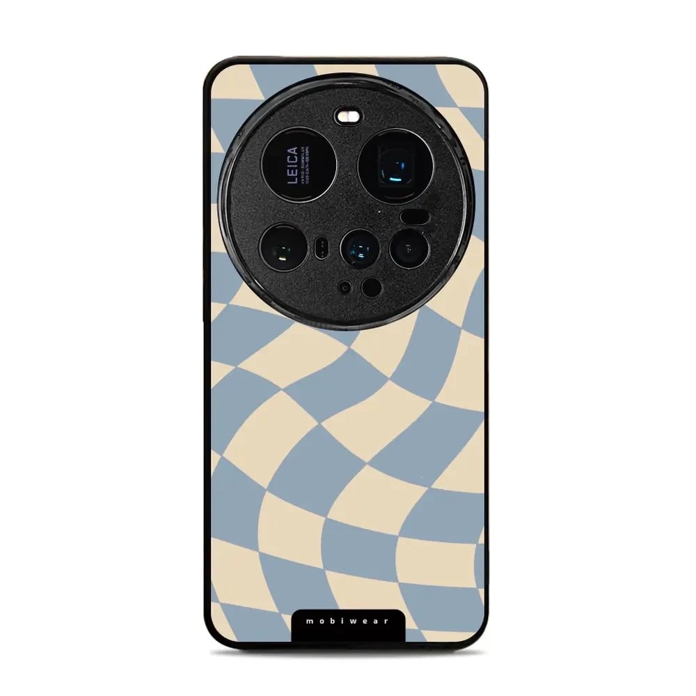 Lesklý kryt Mobiwear Glossy - Xiaomi 15 Ultra - GA59G Modrá a béžová šachovnice