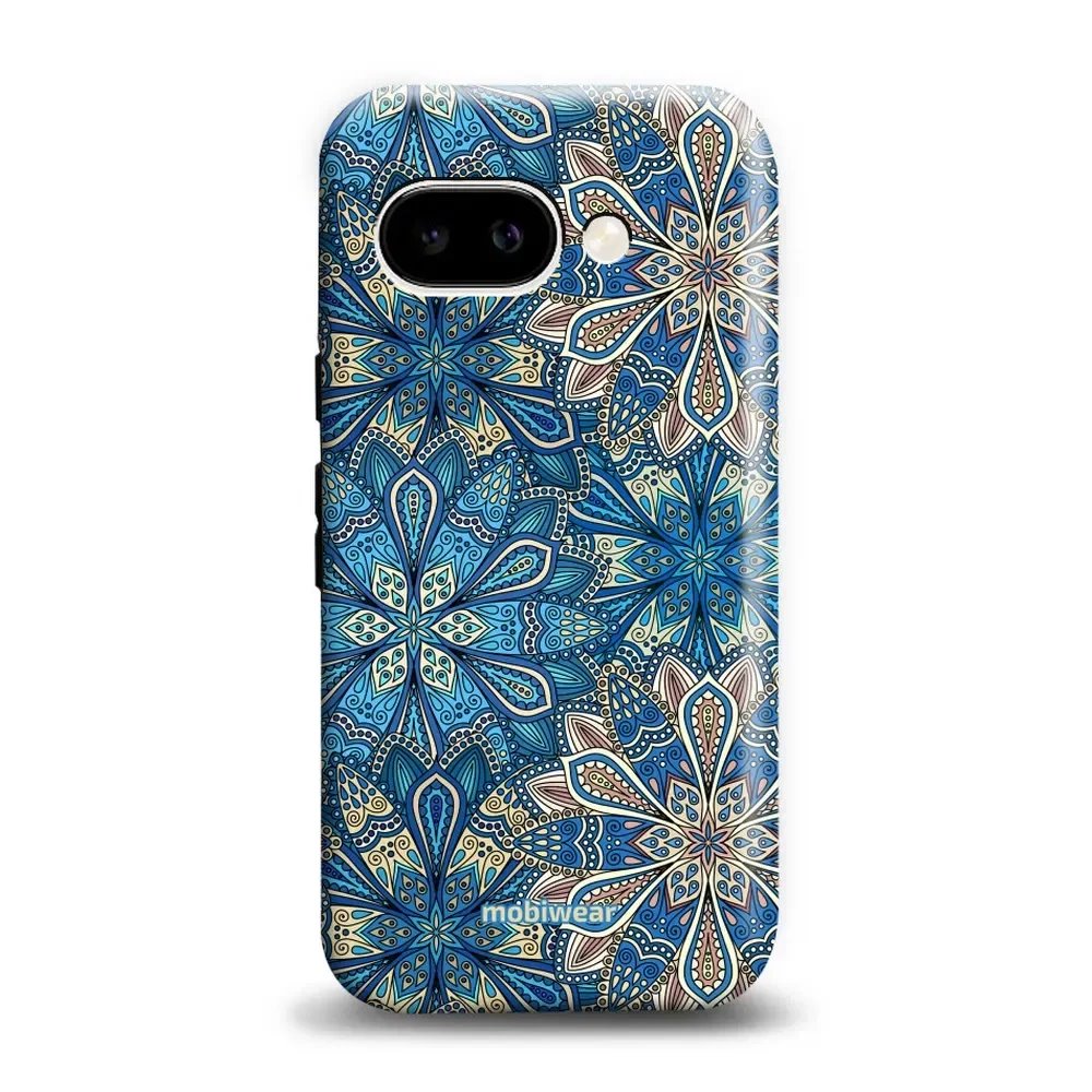 Odolný obal Mobiwear Elite Pro - Google Pixel 9A - E108E Modré mandala květy