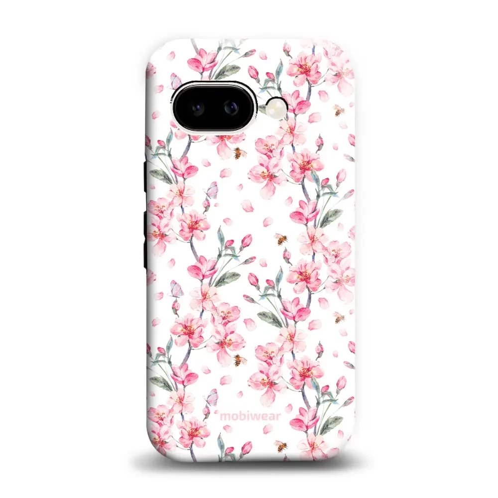 Odolný obal Mobiwear Elite Pro - Google Pixel 9A - E124E Růžové květy