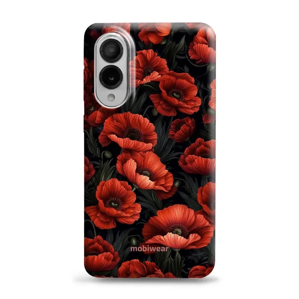 Odolný obal Mobiwear Elite Pro - Samsung Galaxy S25 Edge - EP45E Temné červené květy