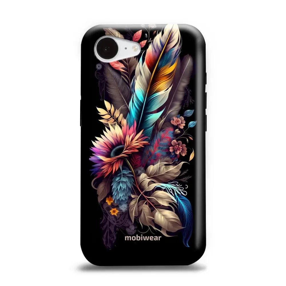 Odolný obal Mobiwear Elite Pro - Apple iPhone 16e / iPhone 17e - E011E Kytice s pírkem