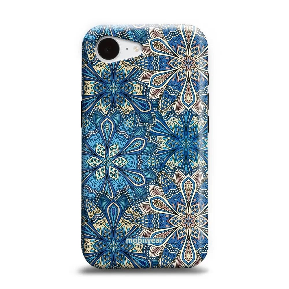 Odolný obal Mobiwear Elite Pro - Apple iPhone 16e / iPhone 17e - E108E Modré mandala květy