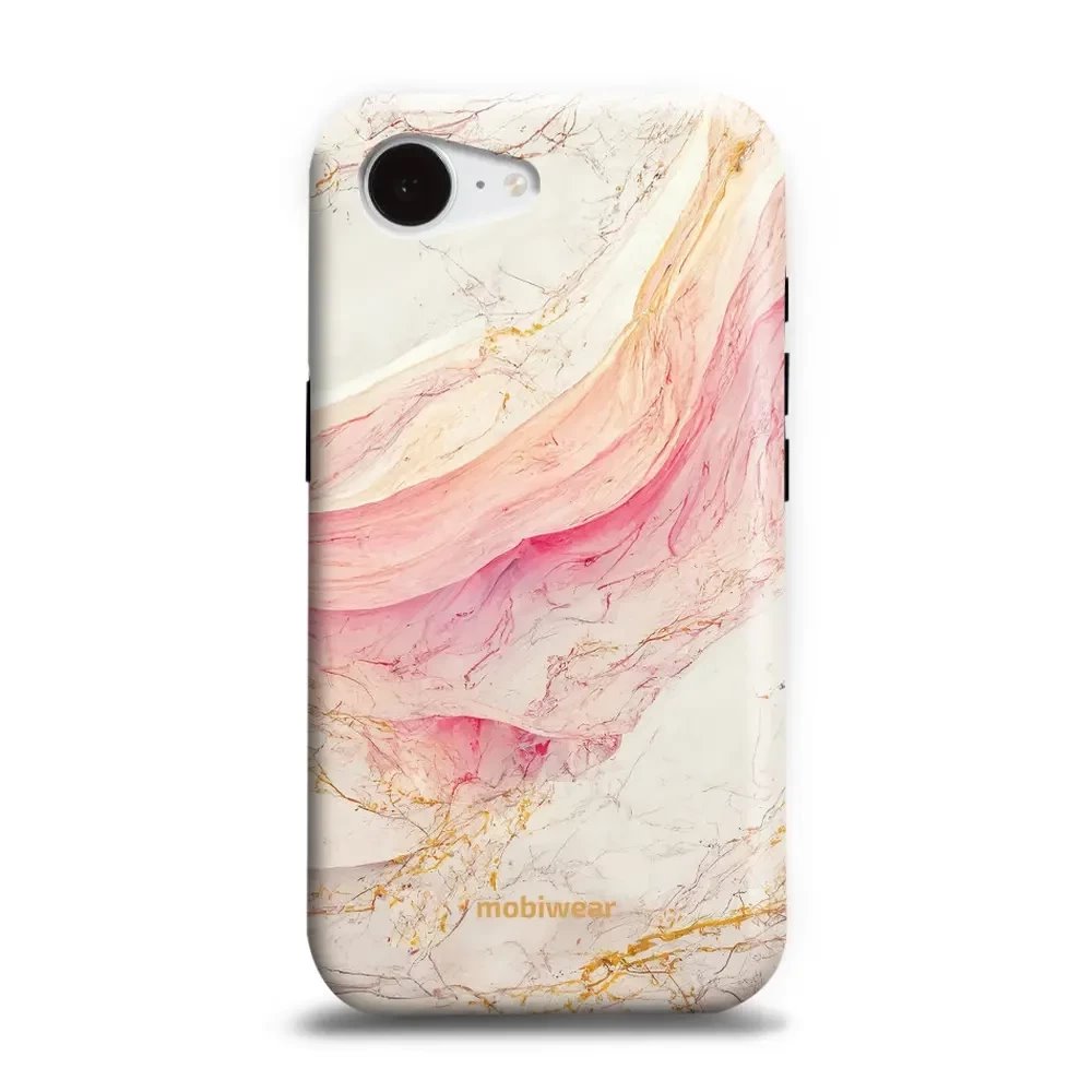 Odolný obal Mobiwear Elite Pro - Apple iPhone 16e / iPhone 17e - EP32E Růžový a zlatavý mramor