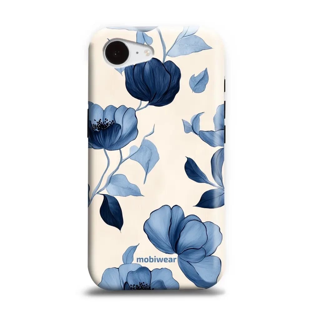 Odolný obal Mobiwear Elite Pro - Apple iPhone 16e / iPhone 17e - EP73E Modrá krása květů