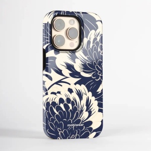 Odolný obal Mobiwear Elite Pro - Google Pixel 9 Pro XL - EA40E Modré a béžové květy