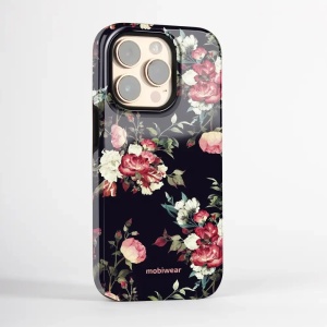 Odolný obal Mobiwear Elite Pro - Google Pixel 9 Pro XL - ED11E Růže na černé