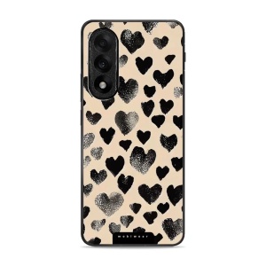 Lesklý kryt Mobiwear Glossy - OnePlus Nord 5 - GA51G Černá srdíčka