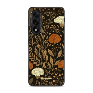 Lesklý kryt Mobiwear Glossy - OnePlus Nord 5 - V174S Béžová a oranžová kvítka