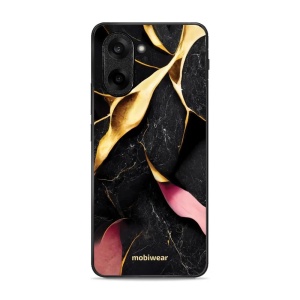 Lesklý kryt Mobiwear Glossy - OnePlus Nord CE5 - G021G Černý a zlatavý mramor