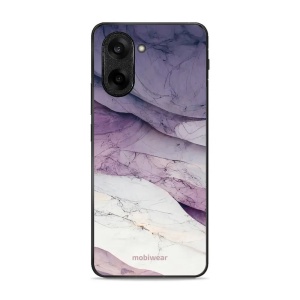 Lesklý kryt Mobiwear Glossy - OnePlus Nord CE5 - G028G - Bílý a fialový mramor