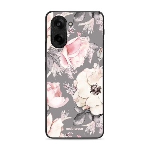 Lesklý kryt Mobiwear Glossy - OnePlus Nord CE5 - G034G - Květy na šedém pozadí