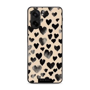 Lesklý kryt Mobiwear Glossy - OnePlus Nord CE5 - GA51G Černá srdíčka