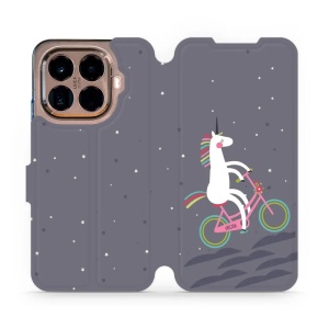 Flipové pouzdro Mobiwear - Xiaomi 15T Pro - V024P Jednorožec na kole