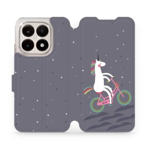 Flipové pouzdro Mobiwear - Xiaomi 15T - V024P Jednorožec na kole