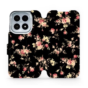 Flipové pouzdro Mobiwear - Xiaomi 17 - VD02S Květy na černé