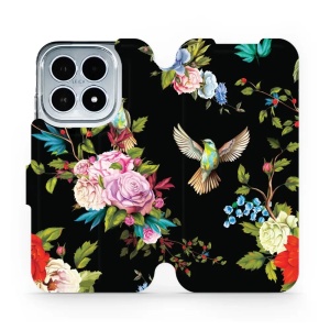 Flipové pouzdro Mobiwear - Xiaomi 17 - VD09S Ptáčci a květy
